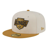 NHL Los Angeles Kings New Era Colorpack Two-Tone 59FIFTY Fitted Hat - Cream/Tan