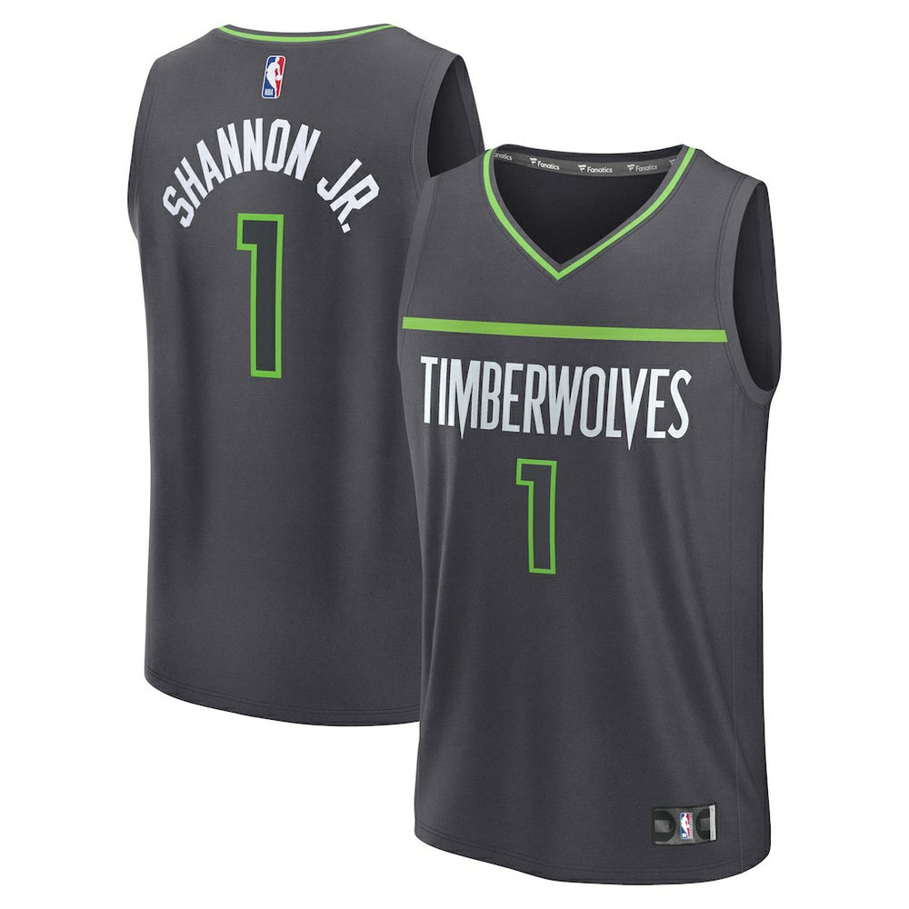 NBA Terrence Shannon Jr. Minnesota Timberwolves Fast Break Replica Jersey - Statement Edition - Anthracite
