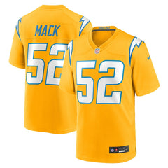 NFL Khalil Mack Los Angeles Chargers Alternate Charger Power Game Player Jersey - Gold