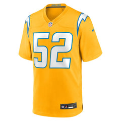 NFL Khalil Mack Los Angeles Chargers Alternate Charger Power Game Player Jersey - Gold