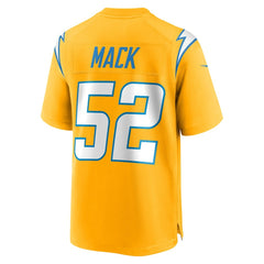 NFL Khalil Mack Los Angeles Chargers Alternate Charger Power Game Player Jersey - Gold