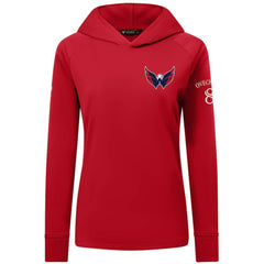 NHL Alexander Ovechkin Washington Capitals Levelwear Women's Impression Name & Number Raglan Hoodie - Red