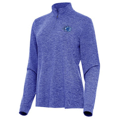 Orlando Magic Antigua Women's New Logo Mentor Long Sleeve Quarter-Zip Mock Polo Heather Royal