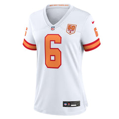 NFL Baker Mayfield '76 Tampa Bay Buccaneers Women's 50th Season Game Jersey - White