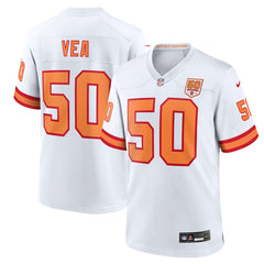NFL Vita Vea '76 Tampa Bay Buccaneers 50th Season Game Jersey - White