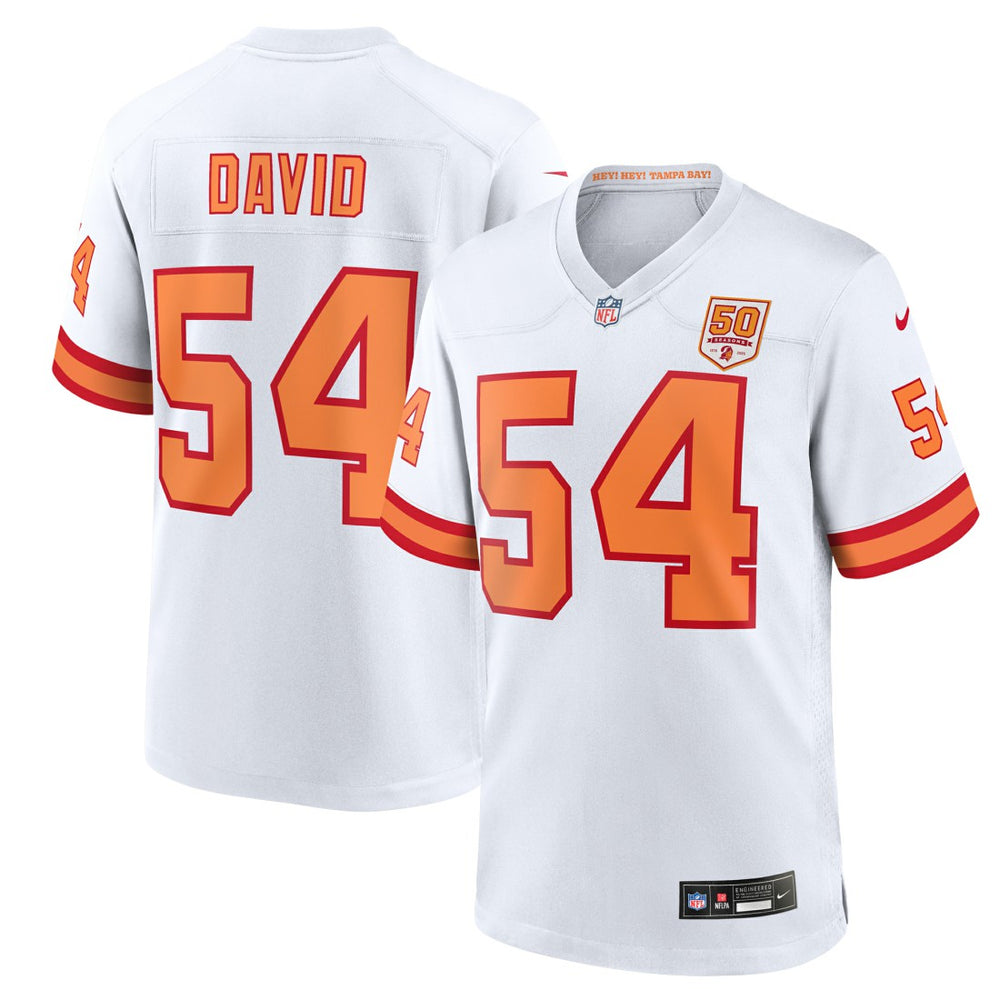 NFL Lavonte David '76 Tampa Bay Buccaneers 50th Season Game Jersey - White