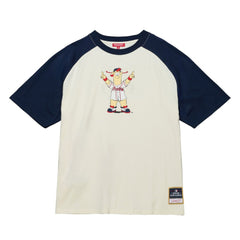 Atlanta Braves Mitchell & Ness Women's Boyfriend Raglan T-Shirt - Cream T-shirts
