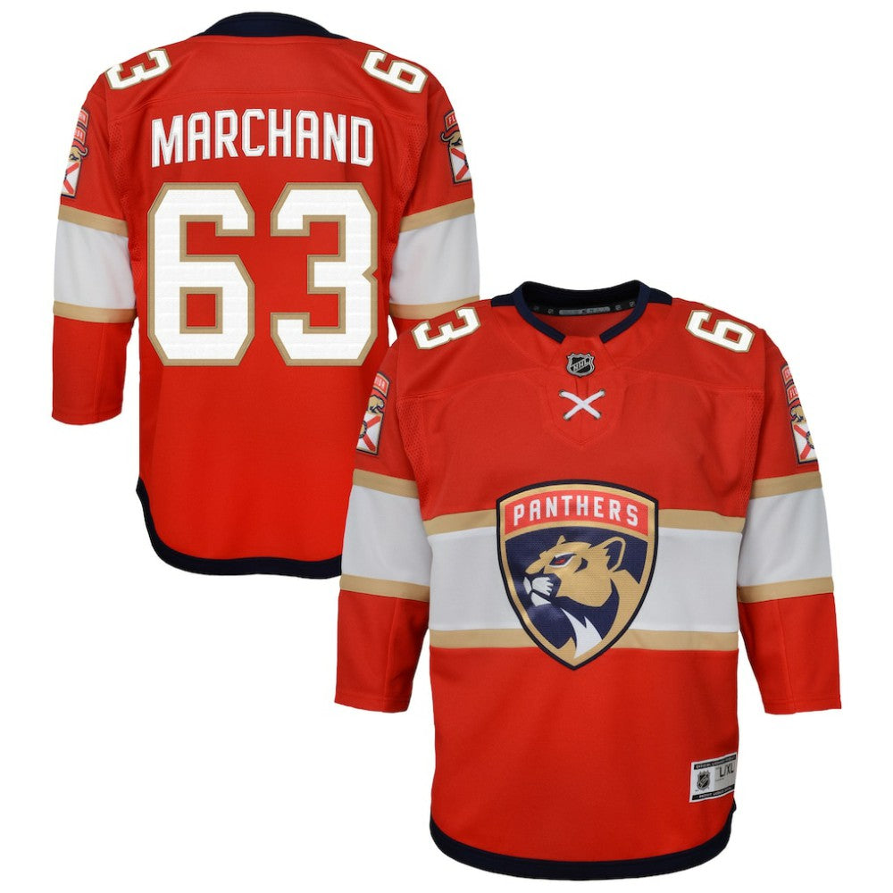 NHL Brad Marchand Florida Panthers Outerstuff Youth Premier Player Jersey - Red