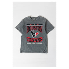 Houston Texans Gameday Couture Women's Oversized Classic Grind Washed T-Shirt Gray