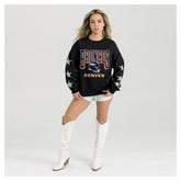 Denver Broncos Gameday Couture Women's Pure Victory Rhinestud Star-Sleeve Pullover Sweatshirt Black
