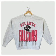 Atlanta Falcons Gameday Couture Women's Fierce Focus Premium Oversized Fleece Pullover Sweatshirt Ash