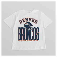 Denver Broncos Gameday Couture Women's Oversized Classic Fierce Focus T-Shirt White