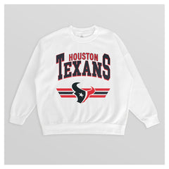 Houston Texans Gameday Couture Women's Swift Strike Premium Oversized Fleece Pullover Sweatshirt White