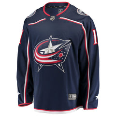 NHL Miles Wood Columbus Blue Jackets Fanatics Home Breakaway Jersey - Navy