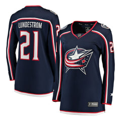 NHL Isac Lundestrom Columbus Blue Jackets Fanatics Women's Home Breakaway Jersey - Navy