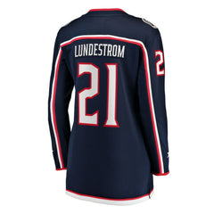 NHL Isac Lundestrom Columbus Blue Jackets Fanatics Women's Home Breakaway Jersey - Navy