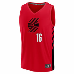 NBA Yang Hansen Portland Trail Blazers Fast Break Replica Jersey - Red - Statement Edition