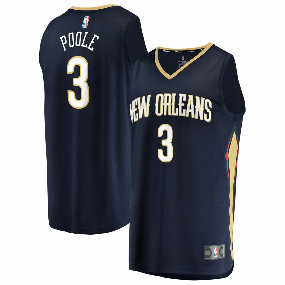 NBA Jordan Poole New Orleans Pelicans Fast Break Replica Jersey - Navy - Icon Edition