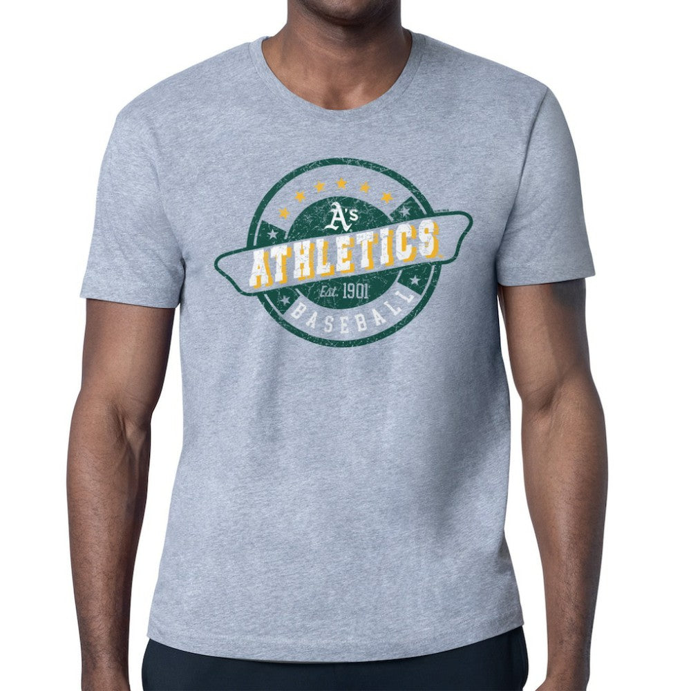 Athletics Starter Route 66 Team Logo T-Shirt - Heather Gray T-shirts