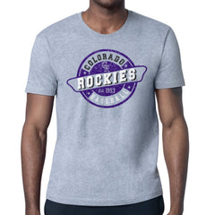 Colorado Rockies Starter Route 66 Team Logo T-Shirt - Gray T-shirts