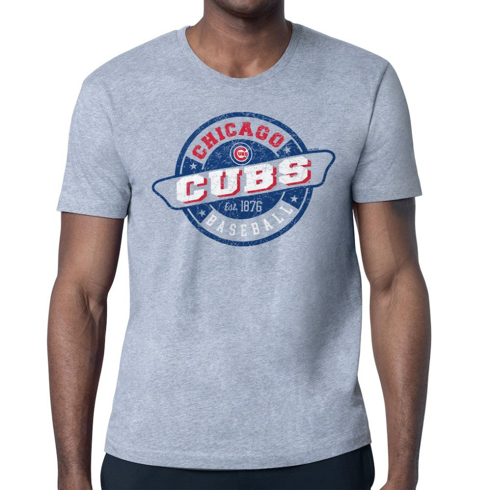 Chicago Cubs Starter Route 66 Team Logo T-Shirt - Gray T-shirts