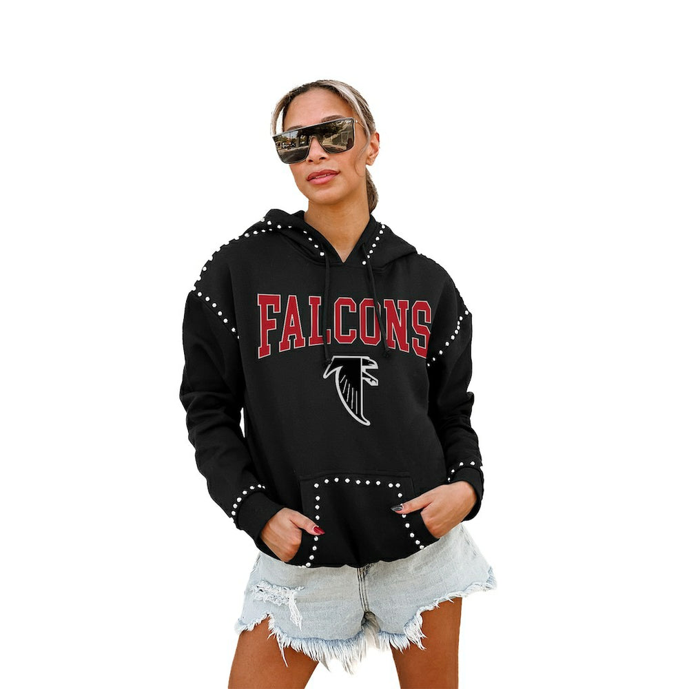 Atlanta Falcons Gameday Couture Women's Studded Pullover Hoodie Black