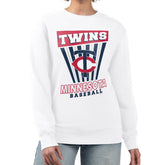 Minnesota Twins Starter Women's Poster Print Team Fleece Pullover Sweatshirt - White Pullover