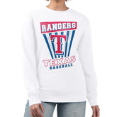 Texas Rangers Starter Women's Poster Print Team Fleece Pullover Sweatshirt - White Pullover