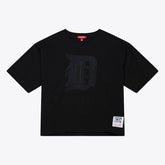 Detroit Tigers Mitchell & Ness Women's Cooperstown Collection Phantom Cropped T-Shirt - Black T-shirts