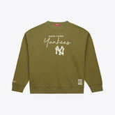 New York Yankees Mitchell & Ness Women's Cooperstown Collection Fleece Sweatshirt - Olive Sweatshirts