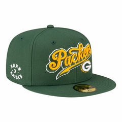 Green Bay Packers New Era Born x Raised 59FIFTY Fitted Hat Green
