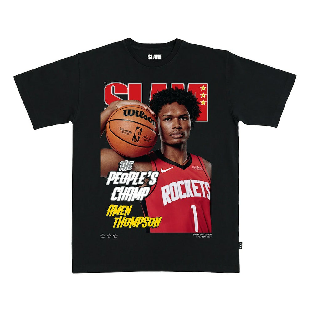 Amen Thompson Houston Rockets SLAM Unisex Cover T-Shirt Black