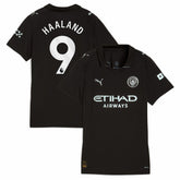 Erling Haaland Manchester City Women's 2025/26 Away Replica Player Jersey Black