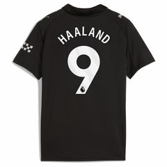 Erling Haaland Manchester City Youth 2025/26 Away Replica Player Jersey Black