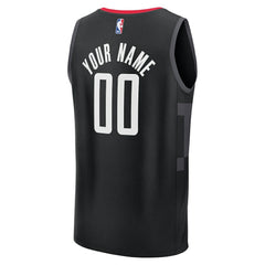 NBA Houston Rockets Youth Fast Break Custom Jersey - Statement Edition - Black