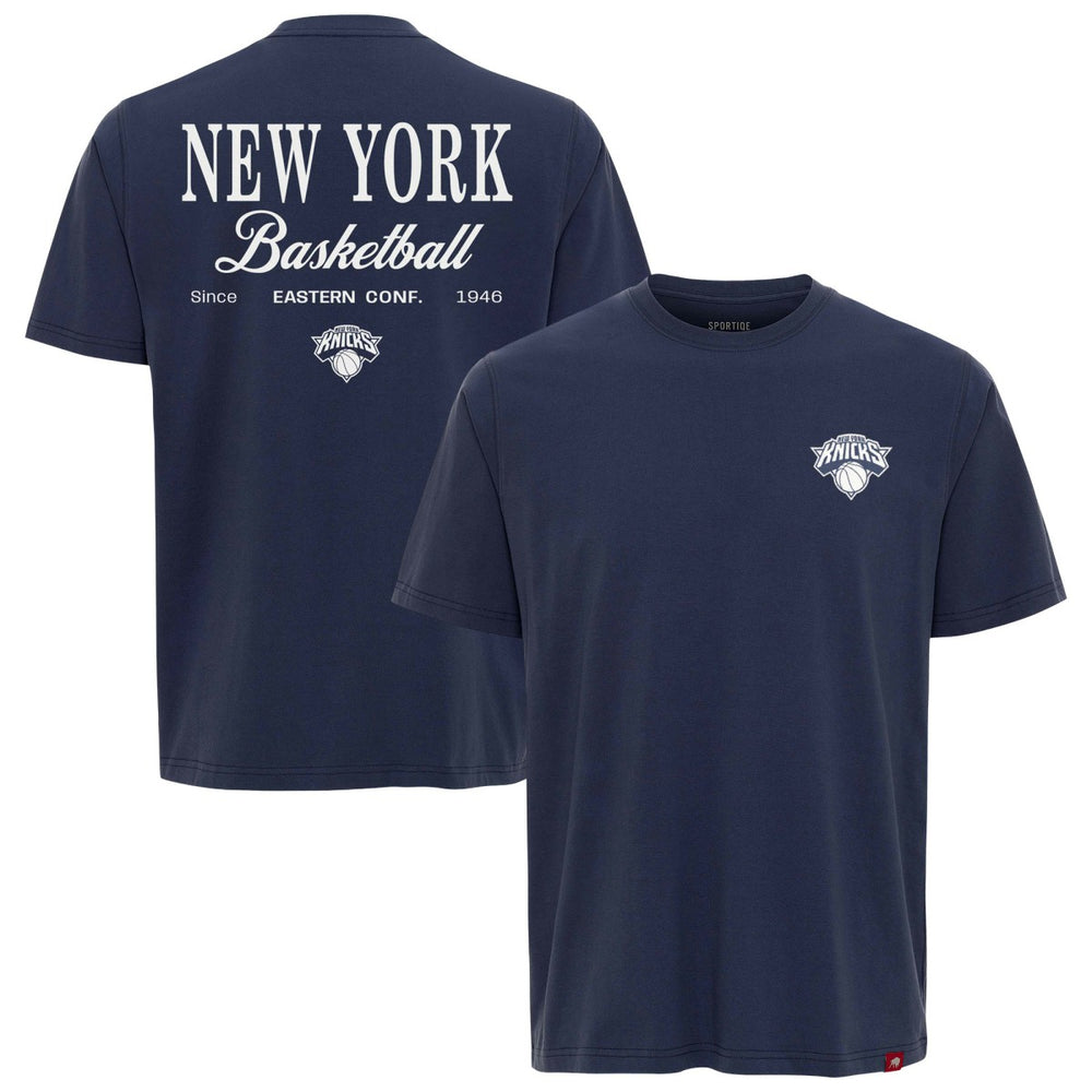 New York Knicks Sportiqe Unisex Athletic Club Collection Duke Relaxed Fit Premium T-Shirt Blue