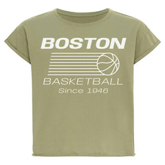 Boston Celtics Sportiqe Women's Athletic Club Collection Alana Premium Cropped T-Shirt Kelly Green