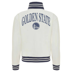 Golden State Warriors Sportiqe Women's Athletic Club Collection Sutton French Terry Full-Zip Jacket Cream
