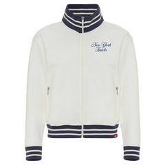 New York Knicks Sportiqe Women's Athletic Club Collection Sutton French Terry Full-Zip Jacket Cream