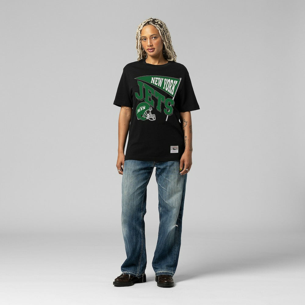 New York Jets Women's Team Dynamic Boyfriend T-Shirt Black
