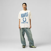 Indianapolis Colts Women's Logo Rise Boyfriend T-Shirt Cream