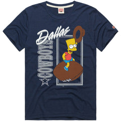 Dallas Cowboys Homage x The Simpsons Unisex Tri-Blend T-Shirt Navy