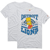 Detroit Lions Homage x The Simpsons Unisex Tri-Blend T-Shirt White