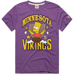 Minnesota Vikings Homage x The Simpsons Unisex Tri-Blend T-Shirt Purple