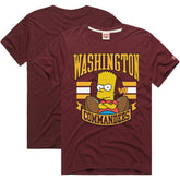 Washington Commanders Homage x The Simpsons Unisex Tri-Blend T-Shirt Burgundy