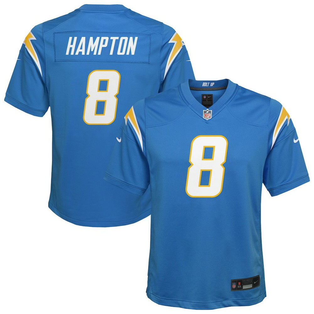 NFL Omarion Hampton Los Angeles Chargers Youth Team Game Jersey - Powder Blue