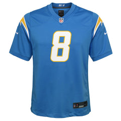 NFL Omarion Hampton Los Angeles Chargers Youth Team Game Jersey - Powder Blue