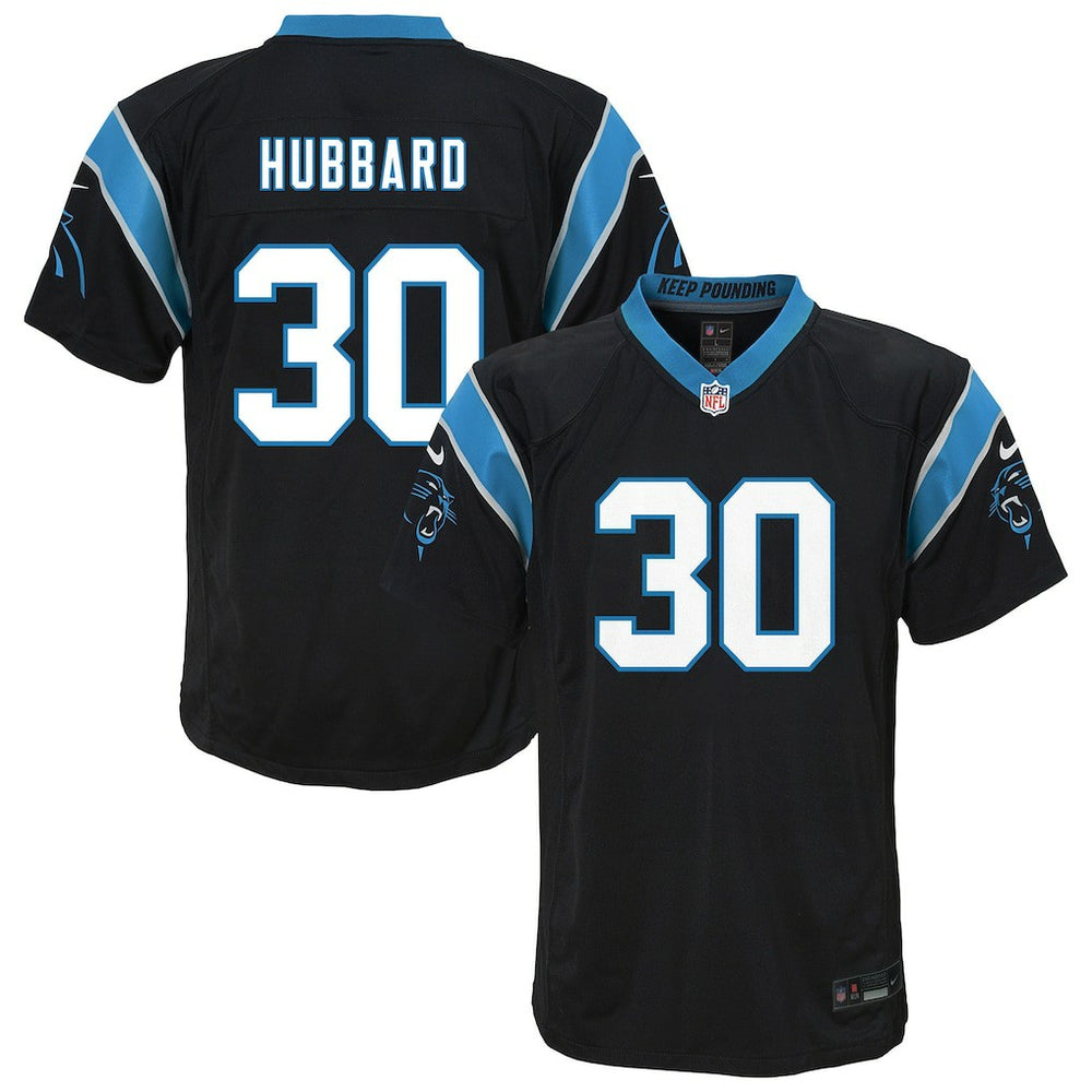 NFL Chuba Hubbard Carolina Panthers Youth Team Game Jersey - Black