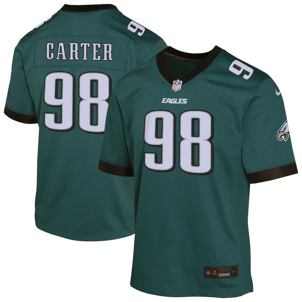 NFL Jalen Carter Philadelphia Eagles Youth Game Player Jersey - Midnight Green