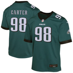NFL Jalen Carter Philadelphia Eagles Youth Game Player Jersey - Midnight Green